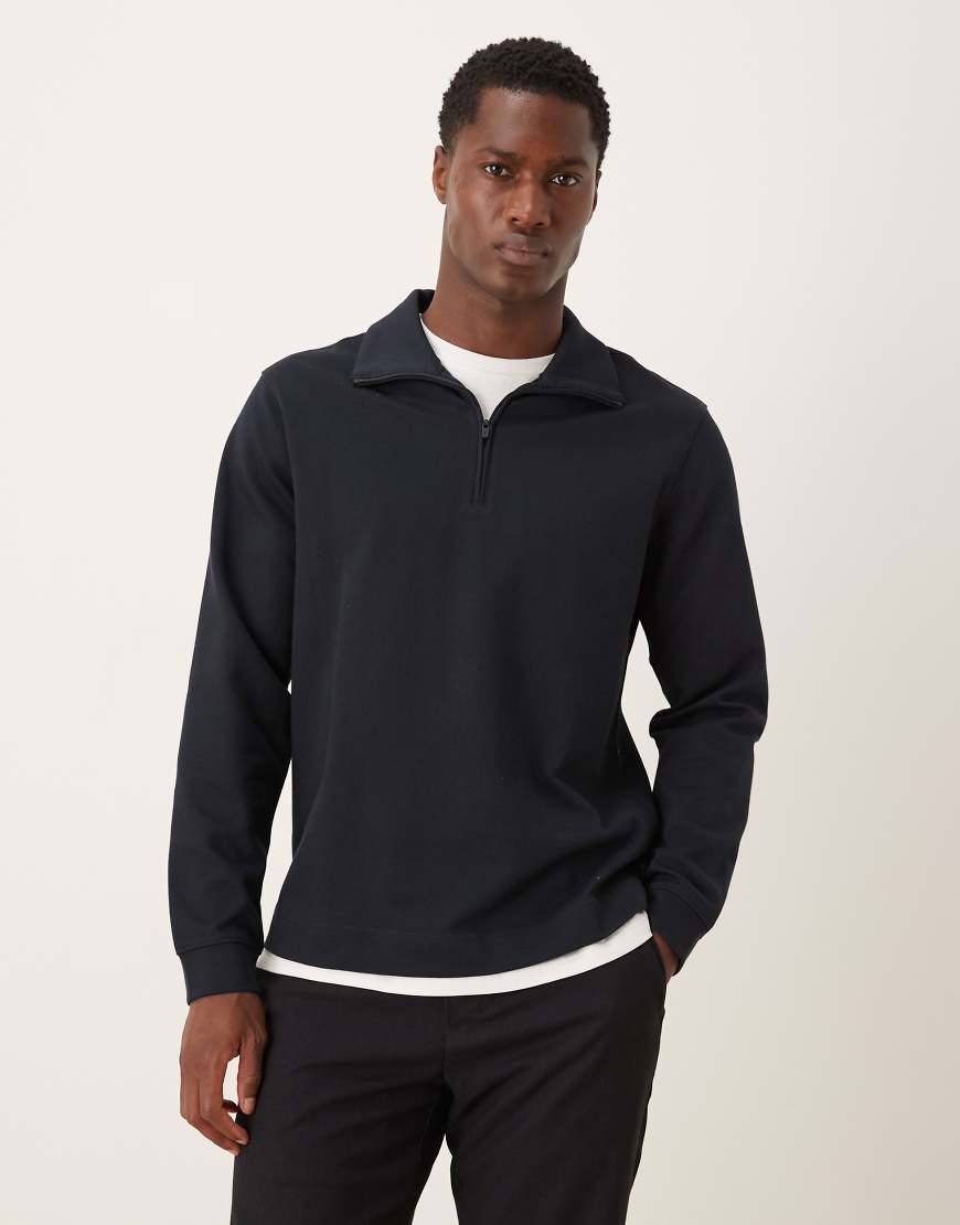 Mango - Oberteil aus Baumwollmix in Hellgrau mit kurzem Reißverschluss von Mango