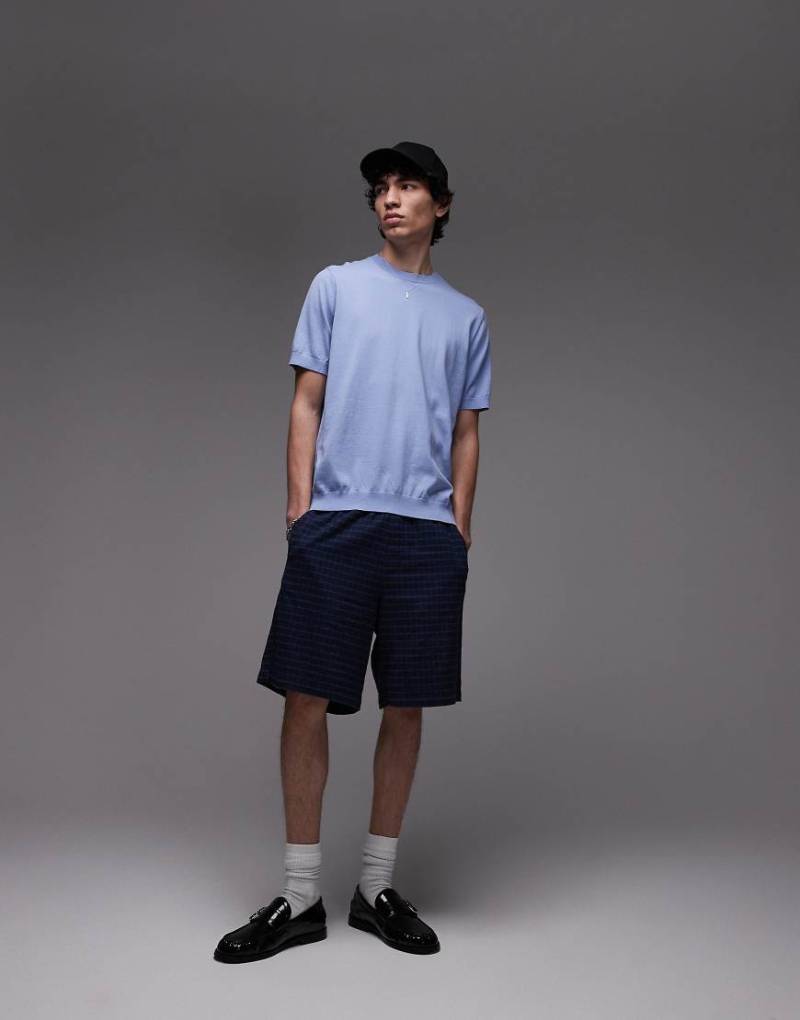 Mango - Oversize-T-Shirt in Hellblau mit überschnittenen Schultern von Mango