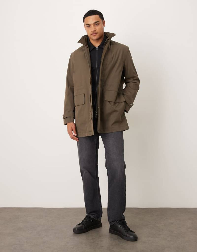 Mango - Parka aus Baumwollmix in Dunkelgrün von Mango