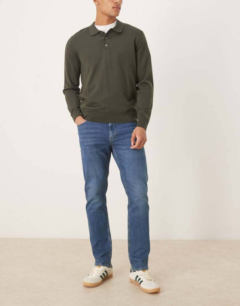 Mango - Patrick - Slim Fit Jeans in Mittelblau von Mango