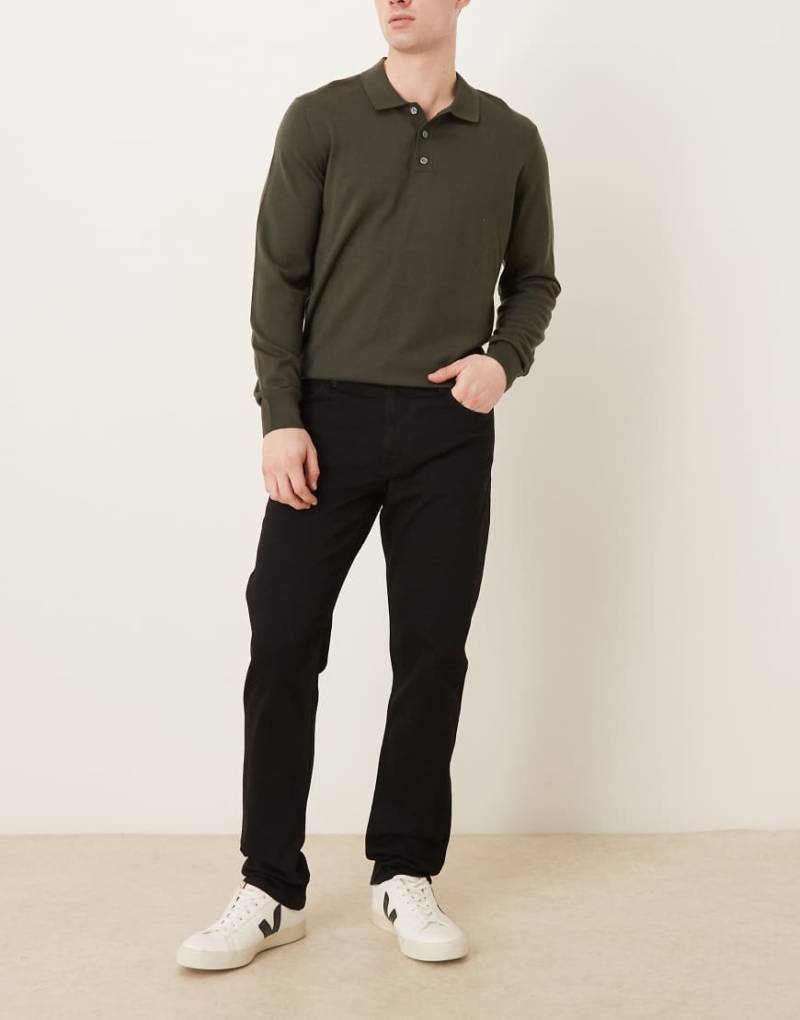 Mango - Patrick - Straight Jeans in Schwarz mit hohem Baumwollanteil von Mango