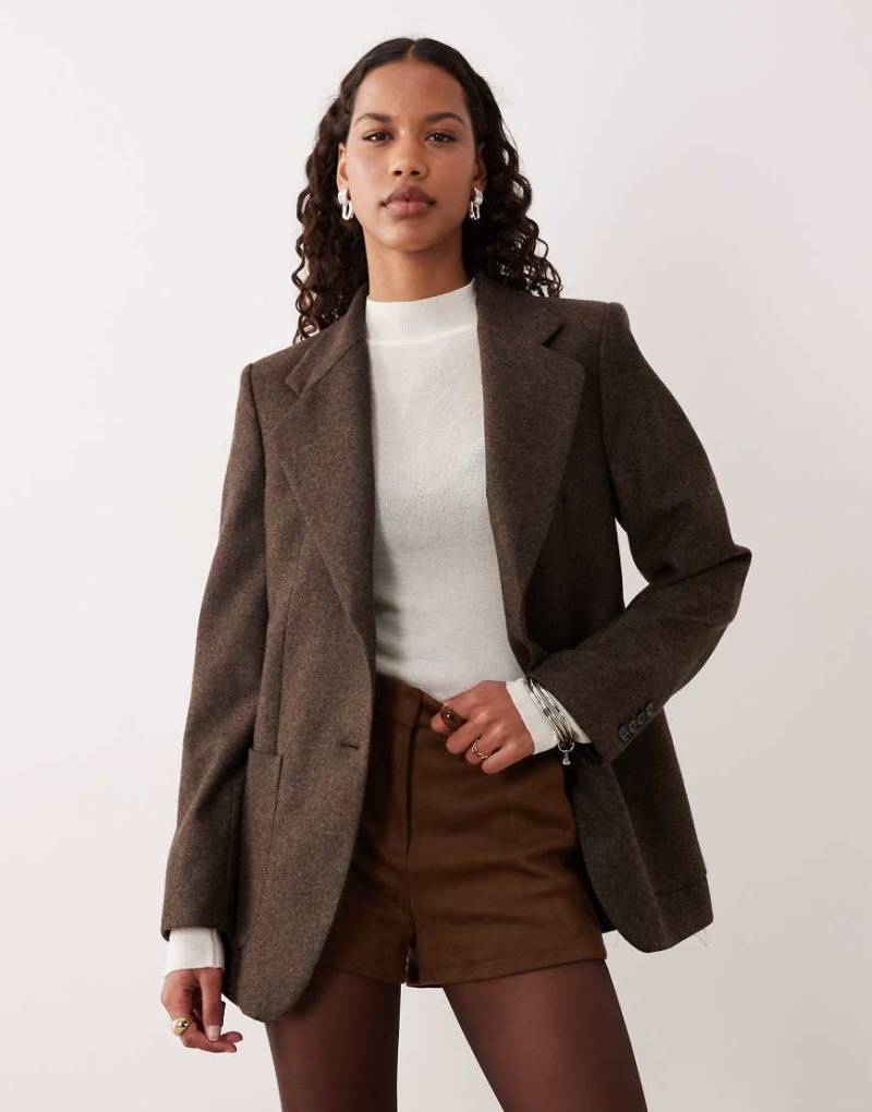 Mango - Piper - Eleganter Blazer in Braun, Kombiteil-Brown von Mango