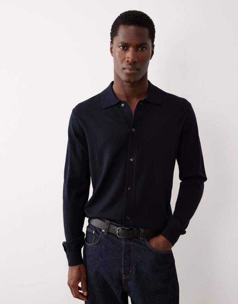 Mango - Polohemd aus Wolle in Marineblau von Mango