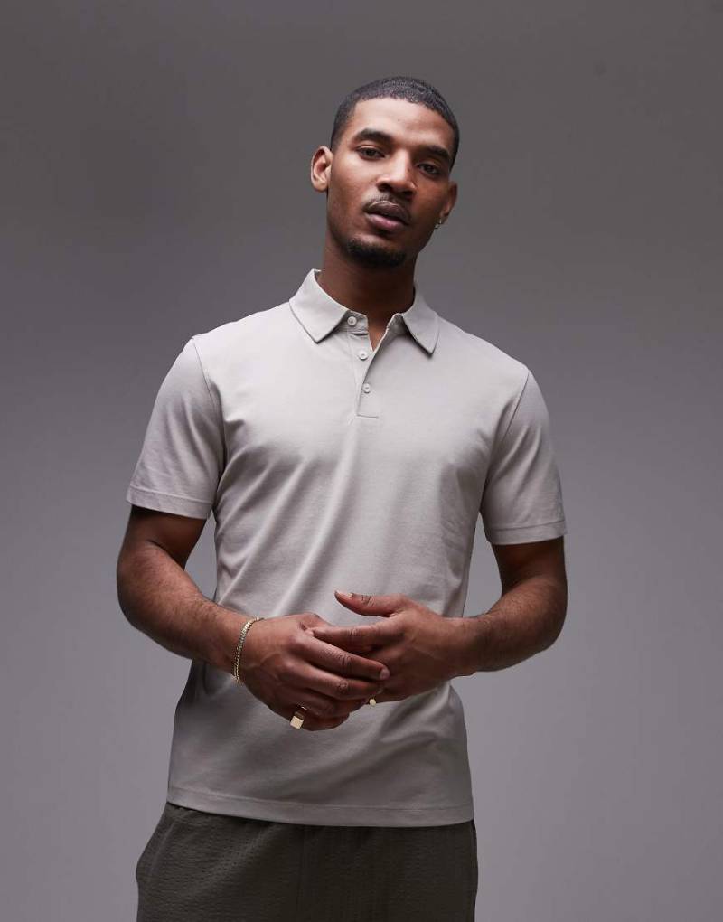 Mango - Polohemd in Steinbeige-Neutral von Mango