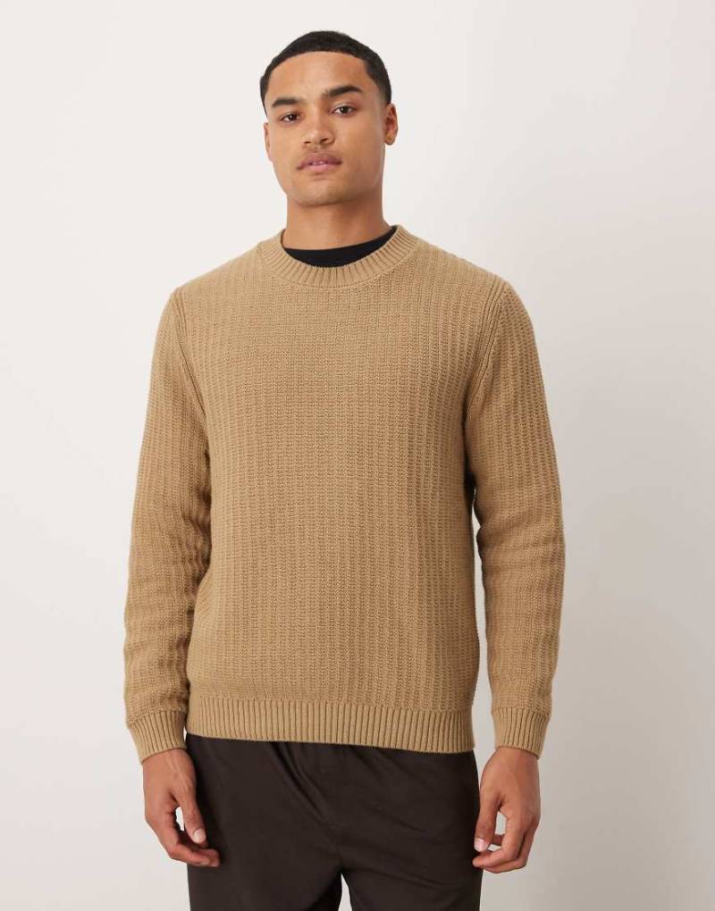 Mango - Pullover in Beige mit Rundhalsausschnitt-Neutral von Mango