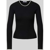 Mango Pullover in unifarbenem Design Modell 'SHADOWIN' in Black, Größe XS von Mango