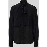 Mango Regular Fit Bluse aus Viskose mit Stehkragen Modell 'NOEMI' in Black, Größe XL von Mango