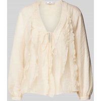 Mango Regular Fit Bluse mit Volants Modell 'DUNST' in Offwhite, Größe L Mango Regular Fit Bluse mit Volants Modell 'DUNST' in Offwhite, Größe L von Mango