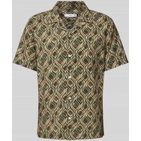 Mango Regular Fit Freizeithemd mit 1/2-Arm Modell 'arani' in Khaki, Größe M von Mango