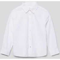 Mango Regular Fit Hemd im unifarbenen Design Modell 'oxford' in Weiss, Größe 116 von Mango