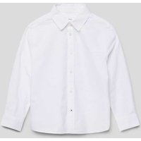 Mango Regular Fit Hemd im unifarbenen Design Modell 'oxford' in Weiss, Größe 128 von Mango