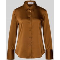 Mango Regular Fit Hemdbluse mit Umlegekragen Modell 'Ideale' in Camel, Größe L von Mango
