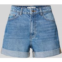 Mango Regular Fit Jeansshorts im 5-Pocket-Design Modell 'MOM80' in Jeansblau, Größe 42 von Mango
