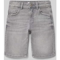Mango Regular Fit Jeansshorts im 5-Pocket-Design Modell 'john' in Mittelgrau Melange, Größe 128 von Mango