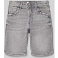 Mango Regular Fit Jeansshorts im 5-Pocket-Design  Modell 'john' in Mittelgrau Melange, Größe 134 von Mango