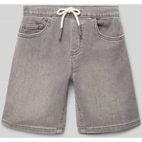 Mango Regular Fit Jeansshorts mit Tunnelzug in Mittelgrau Melange, Größe 140 von Mango