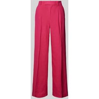 Mango Regular Fit Leinenhose mit Bügelfalten Modell 'FULITU' in Pink, Größe 40 von Mango