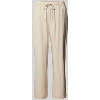 Mango Regular Fit Stoffhose mit Tunnelzug Modell 'FLUIDO' in Beige, Größe M von Mango