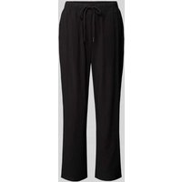 Mango Regular Fit Stoffhose mit Tunnelzug Modell 'FLUIDO' in Black, Größe S von Mango