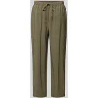 Mango Regular Fit Stoffhose mit Tunnelzug Modell 'FLUIDO' in Khaki, Größe L von Mango