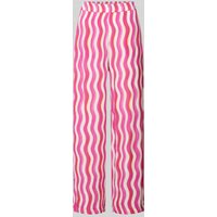 Mango Regular Fit Stoffhose mit elastischem Bund Modell 'IBIZA' in Pink, Größe XS von Mango