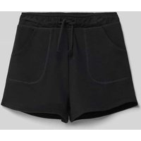 Mango Regular Fit Sweatbermudas mit elastischem Bund in Black, Größe 140 von Mango