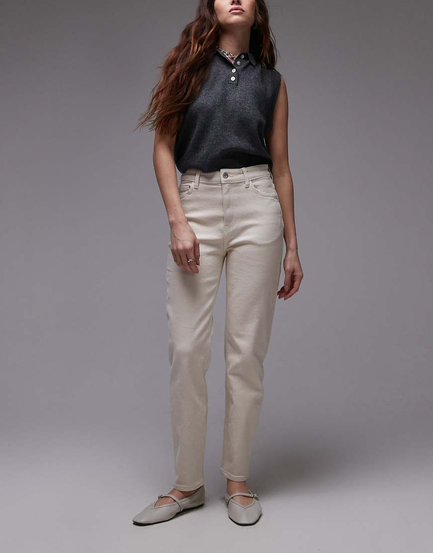 Mango - New Mom - Lockere Jeans in Weiß Mango - New Mom - Lockere Jeans in Weiß von Mango