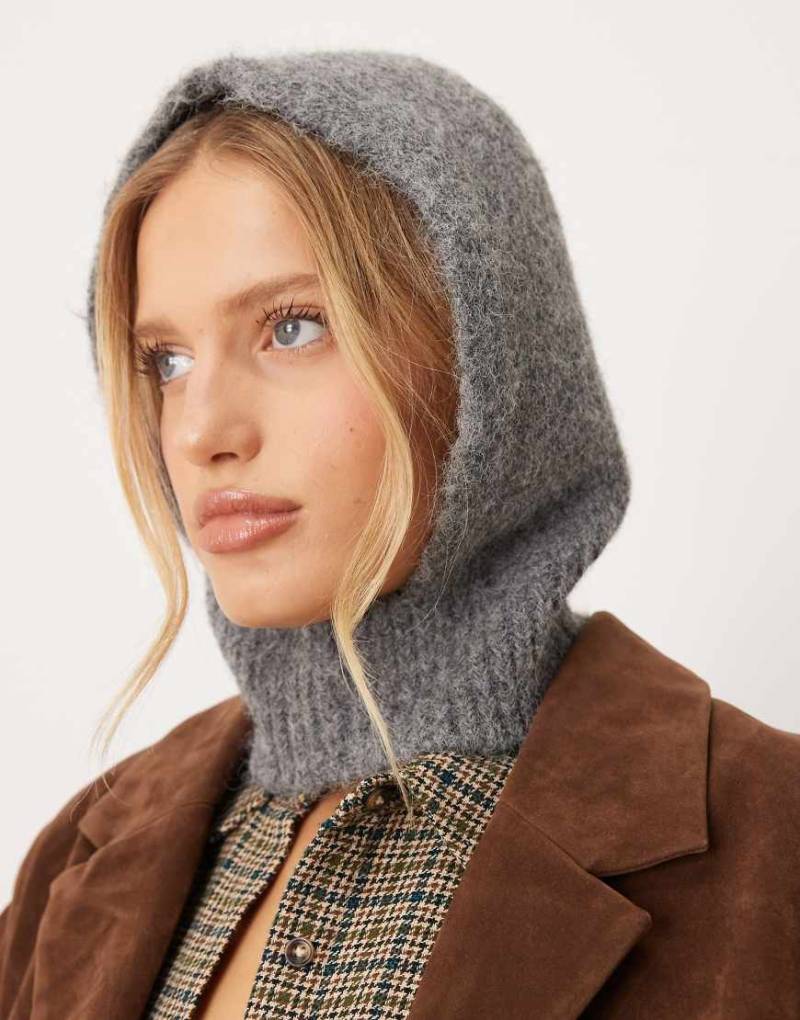 Mango - Rundschal aus Strick in Grau von Mango