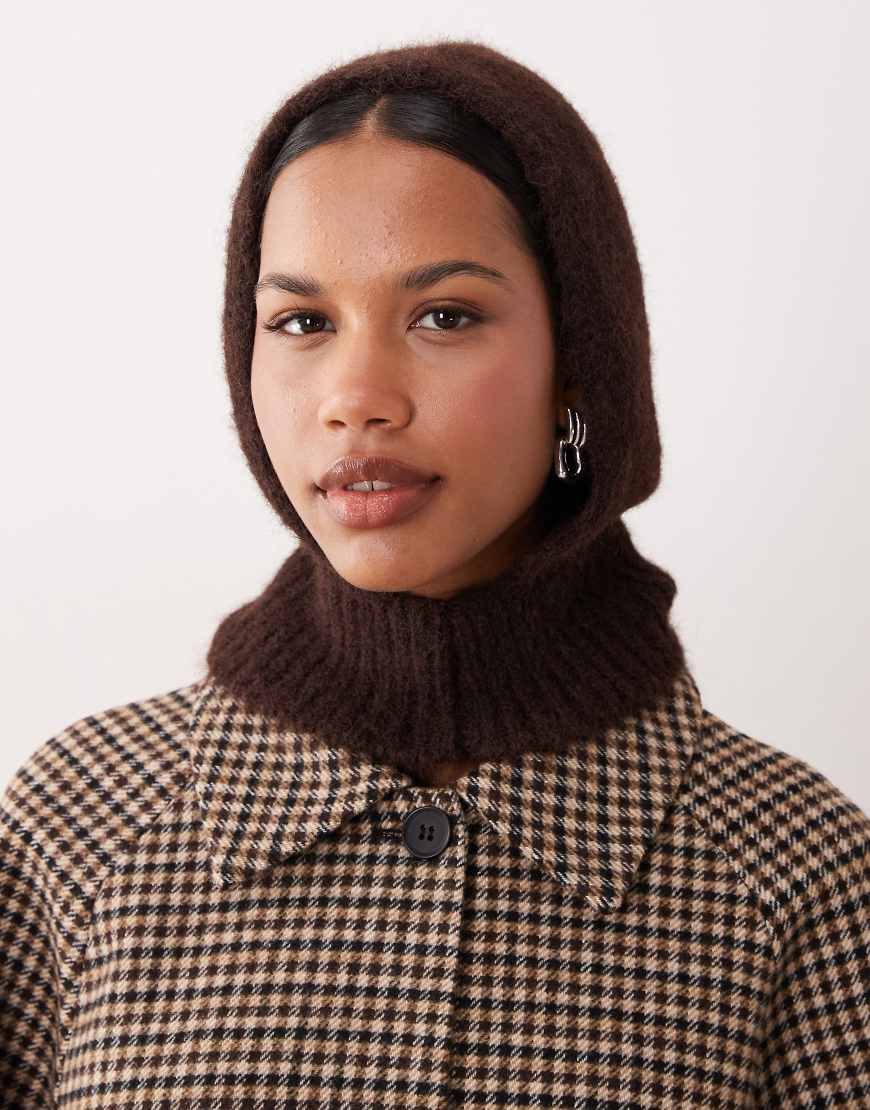 Mango - Rundschal aus Strick in Schokobraun-Brown von Mango