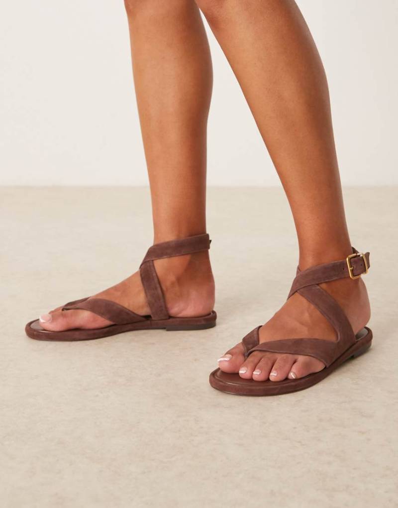 Mango - Sandalen aus Wildleder in Braun von Mango