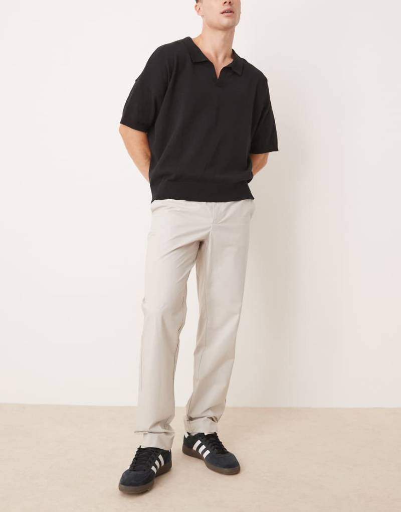 Mango - Schmal geschnittene Hose aus Baumwolle in Hellgrau von Mango