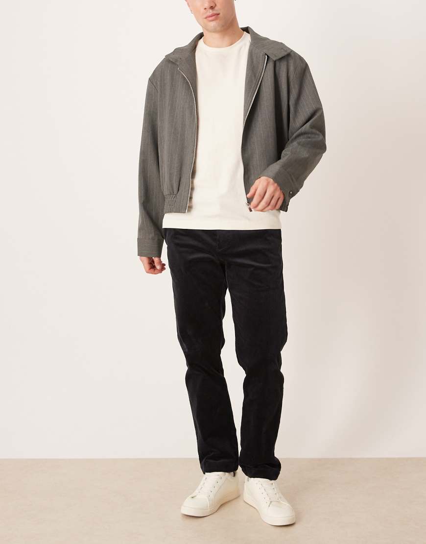 Mango - Schmal zulaufende Hose aus Cord in Marineblau von Mango