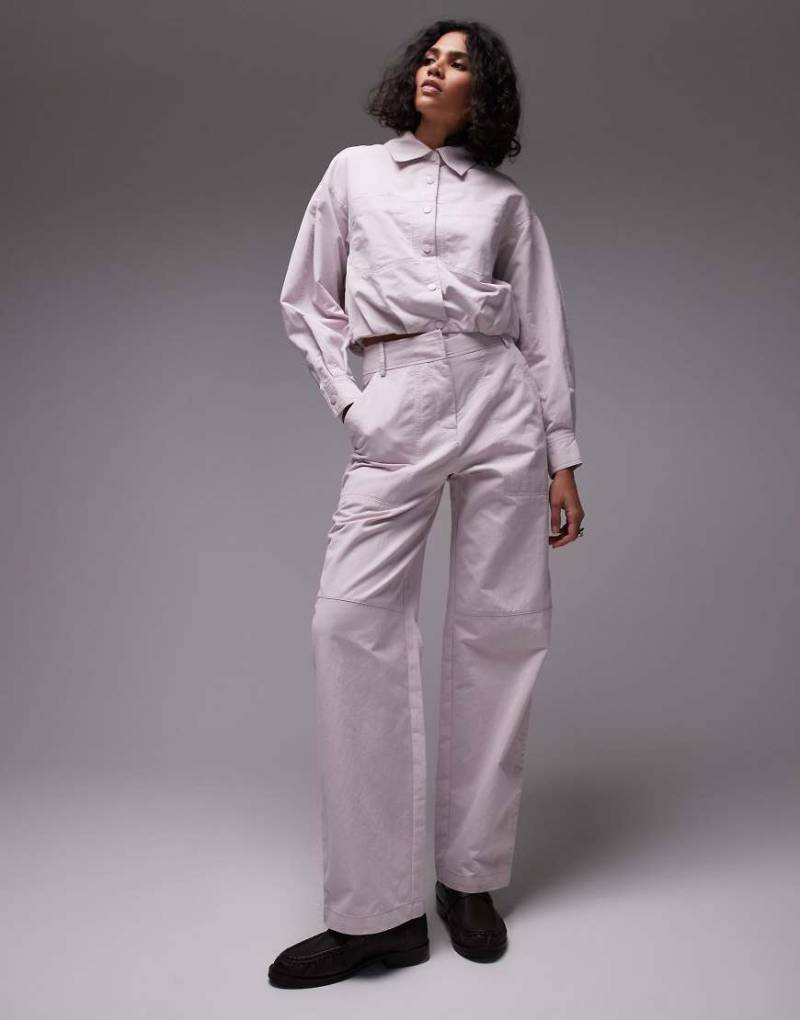 Mango - Schmal zulaufende Hose in Blassrosa, Kombiteil von Mango