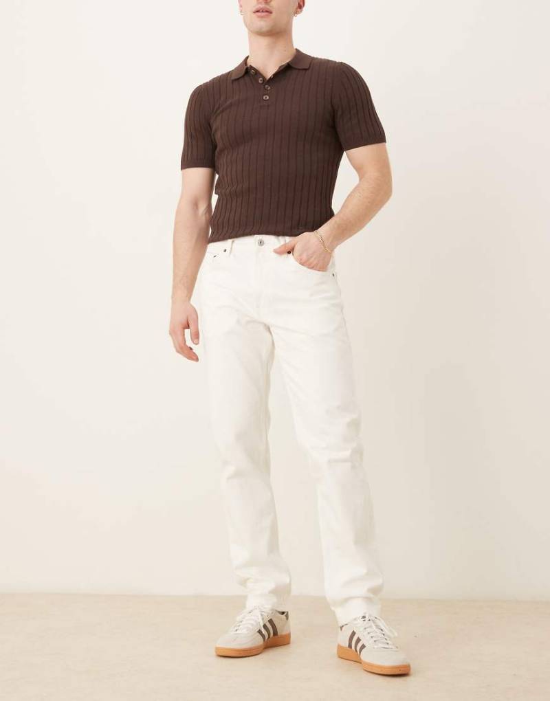 Mango - Schmal zulaufende Jeans in Ecru-Neutral von Mango