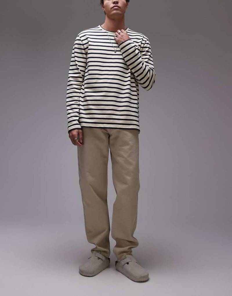 Mango - Bob - Schmal zulaufende Jeans in Hellbeige-Neutral von Mango