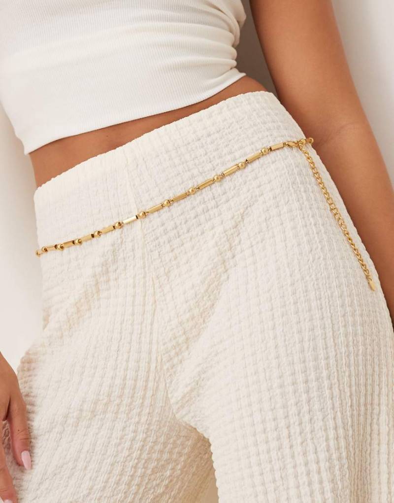 Mango - Schmaler Kettenglieder-Gürtel in Gold-Optik-Goldfarben von Mango