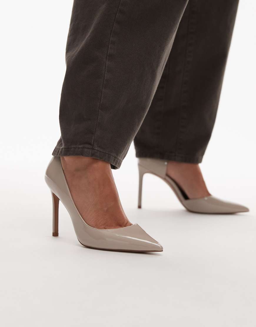 Mango - Schuhe aus Kunstleder in Grau mit Stilettoabsatz von Mango