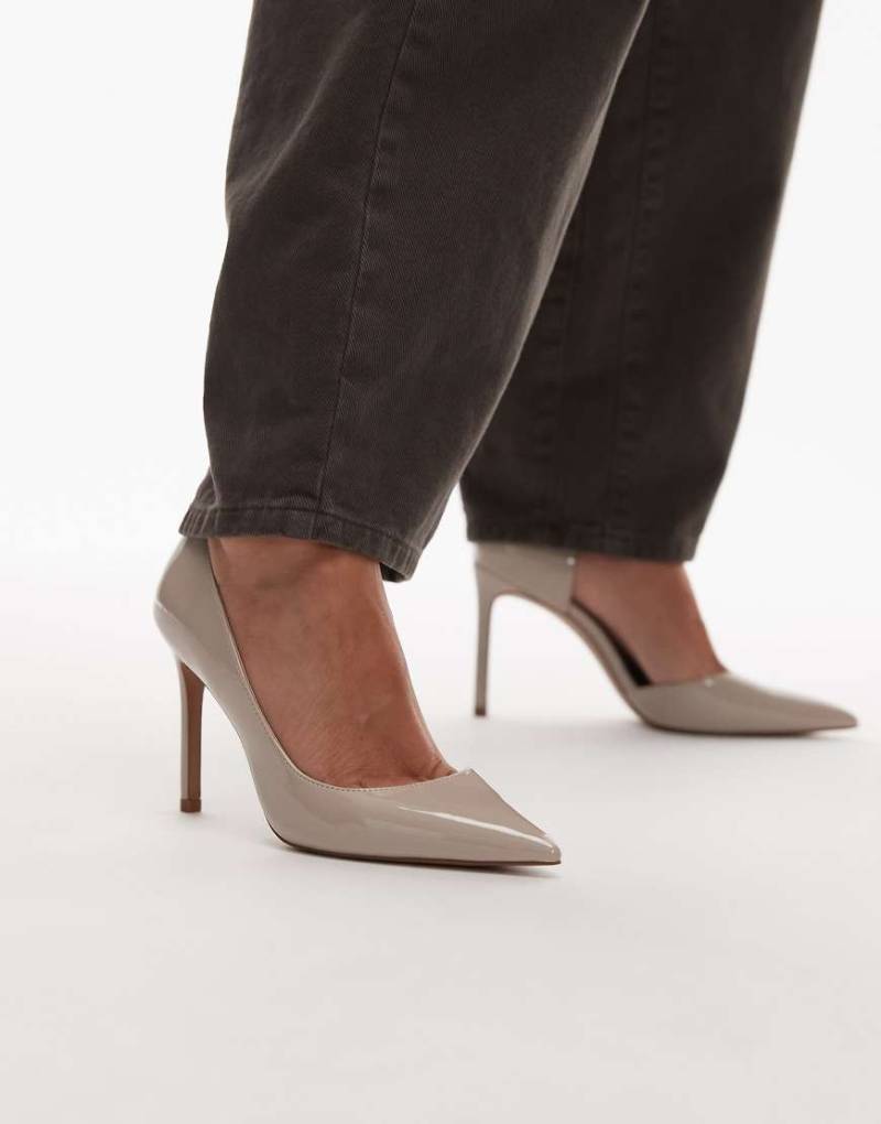 Mango - Schuhe aus Kunstleder in Grau mit Stilettoabsatz von Mango