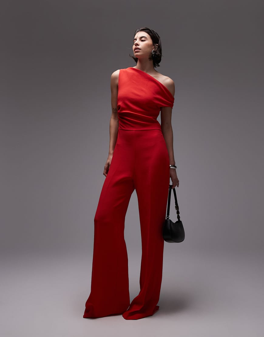 Mango - Schulterfreier Jumpsuit in Rot von Mango