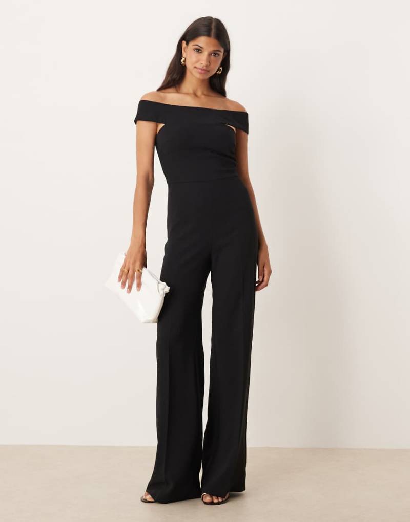 Mango - Schulterfreier Jumpsuit in Schwarz von Mango