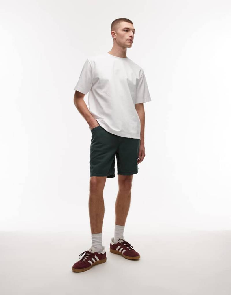 Mango - Shorts aus gewaschener Baumwolle in Grün von Mango