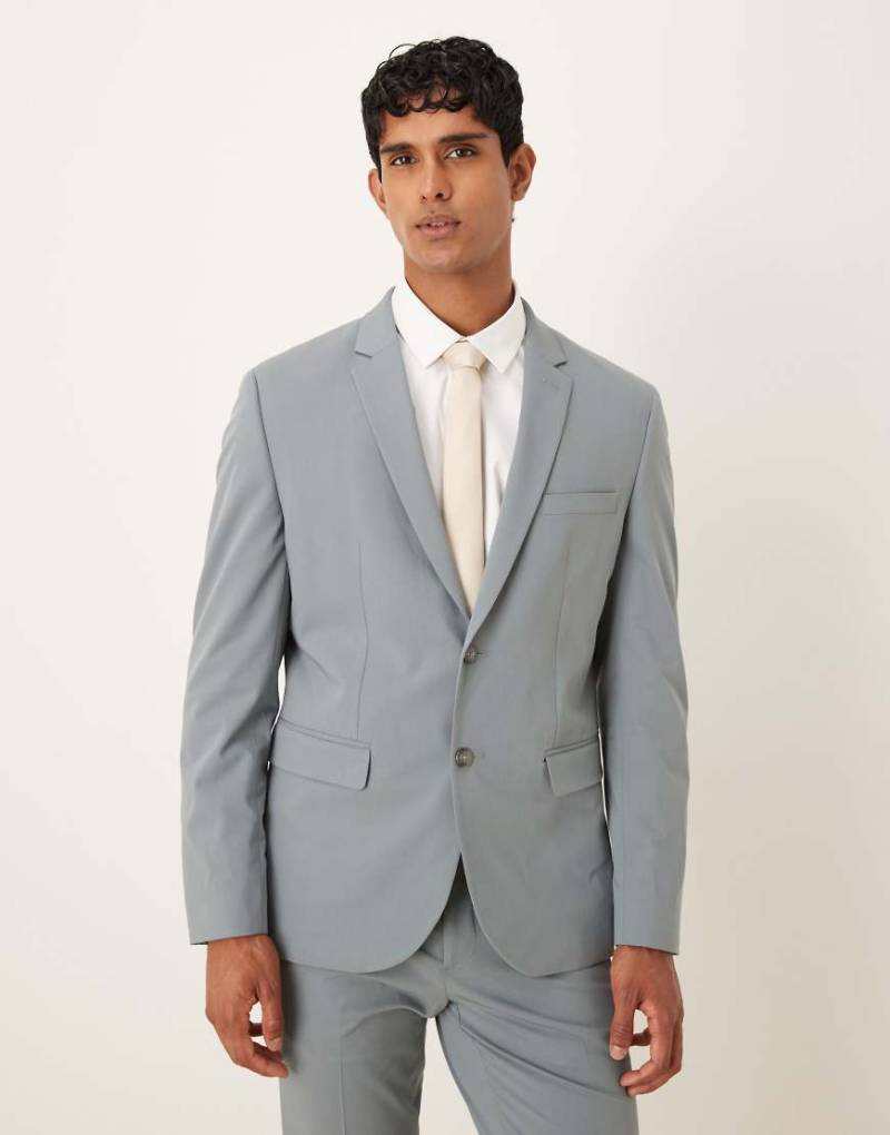 Mango - Slim Fit Blazer in Grau, Kombiteil Mango - Slim Fit Blazer in Grau, Kombiteil von Mango