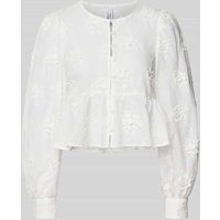 Mango Slim Fit Bluse mit Spitzenbesatz Modell 'SWIRL' in Offwhite, Größe M Mango Slim Fit Bluse mit Spitzenbesatz Modell 'SWIRL' in Offwhite, Größe M von Mango