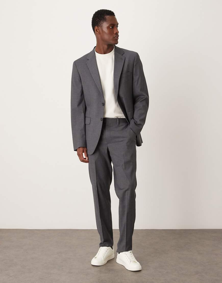 Mango - Milan - Slim Fit Hose in Grau von Mango