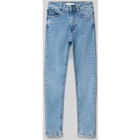 Mango Slim Fit Jeans mit Motiv-Stitching in Blau, Größe 146 Mango Slim Fit Jeans mit Motiv-Stitching in Blau, Größe 146 von Mango