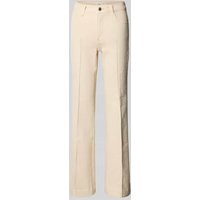 Mango Slim Fit Jeans mit Ziernähten Modell 'Amelia' in Offwhite, Größe 38 von Mango