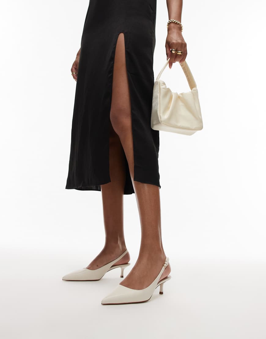 Mango - Spitze Schuhe in Cremeweiß mit Pfennig-Absatz-Neutral von Mango