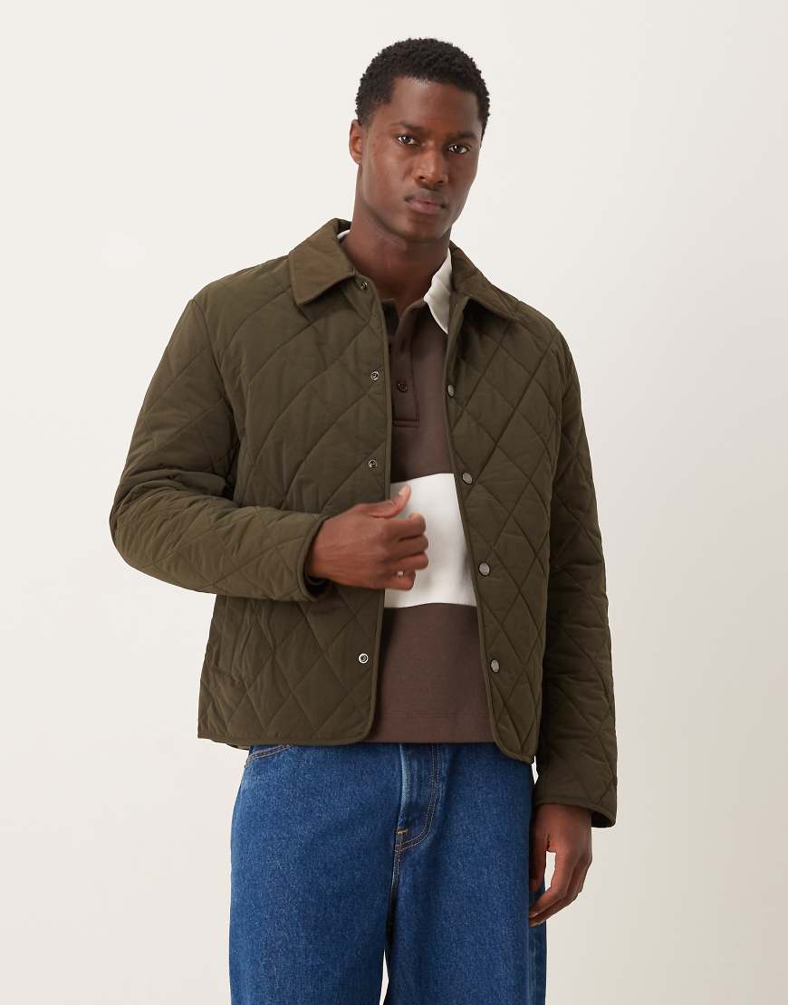 Mango - Steppjacke in Khaki-Grün von Mango