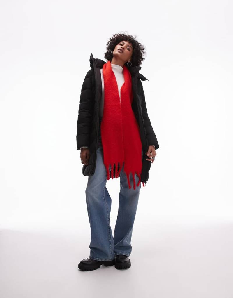 Mango - Steppjacke in Schwarz mit Kapuze von Mango