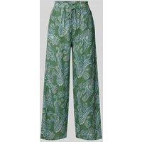 Mango Stoffhose aus Leinen-Viskose-Mix Modell 'MAMBA' in Grass, Größe M von Mango